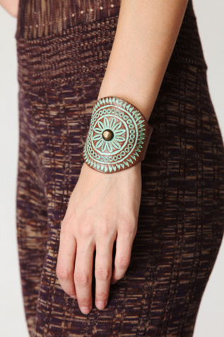 Cut-Out Grecian Leather Cuff