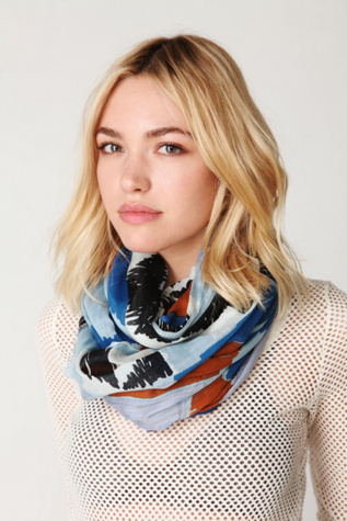 Printed and Painted Scarf