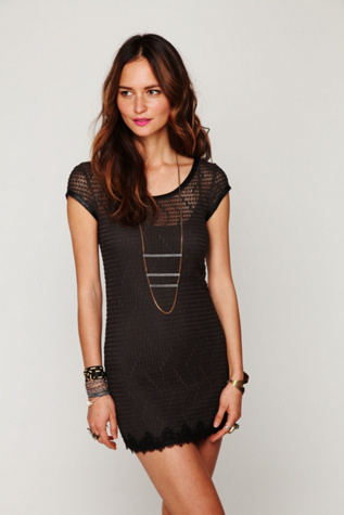 Short Sleeve Cage Shift Dress