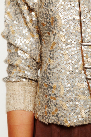 Sequin Cropped Pullover