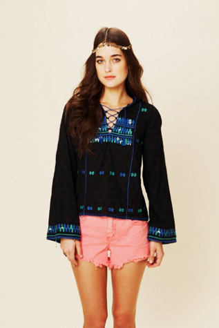 Colored Denim Cutoff Shorts