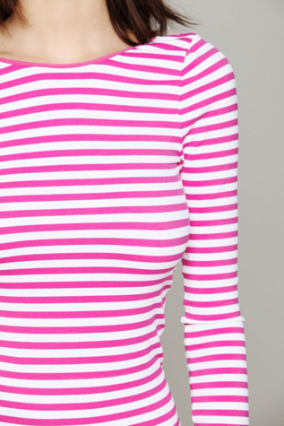 Dark Pink/White Stripe