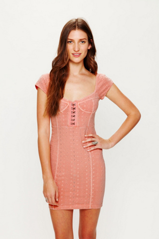 Stretch Eyelet Bodycon