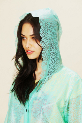 Printed Lace Raincoat