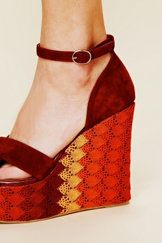 Wine Suede Lace