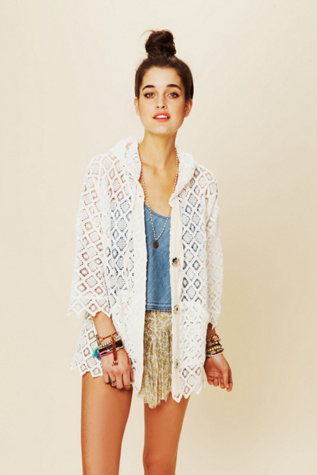 Crochet Snap Hoodie