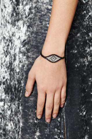 Leather Beaded Eye Bracelet