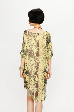 Urbi Printed Long Sleeve Dress