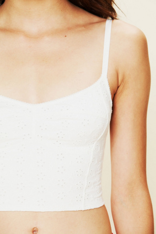 Stretch Eyelet Crop Bra