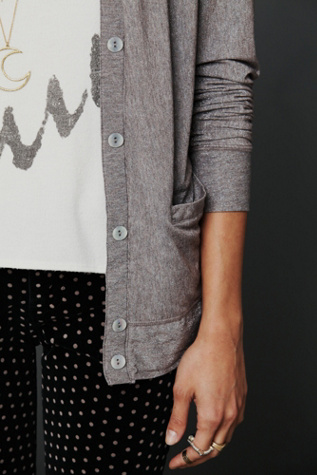 Foil Ribbed Cardi