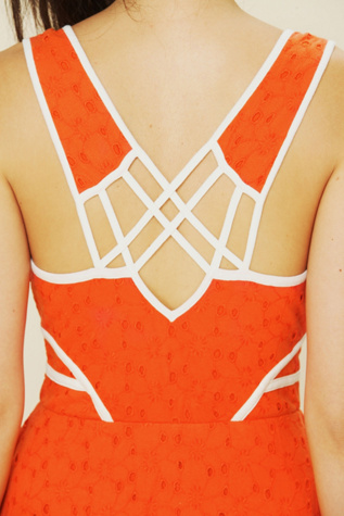 Sunny Side Eyelet Fit and Flare Dress