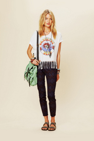 Tribal Print Ankle Crop