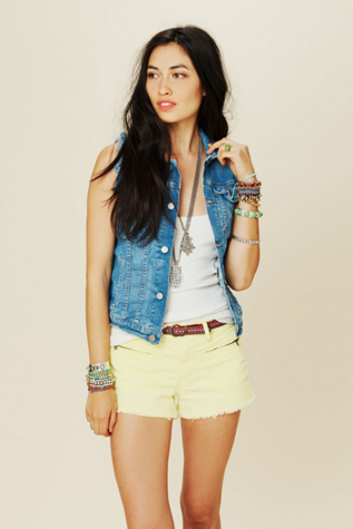 Corduroy Cutoffs with Zipper Pockets