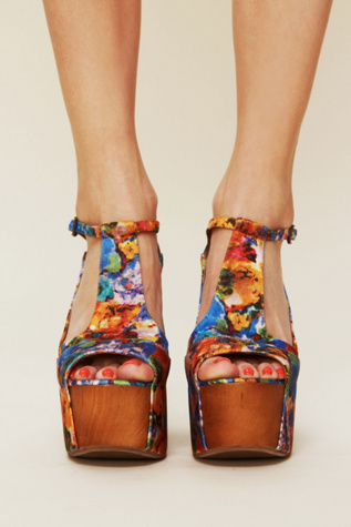Orange Blue Purple Floral