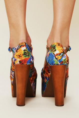 Orange Blue Purple Floral