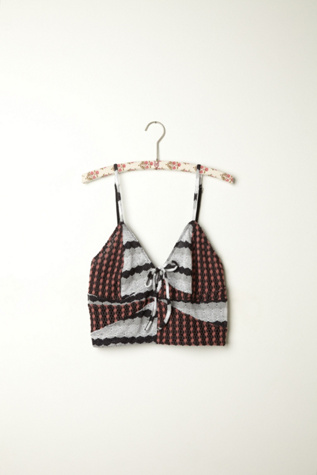Pieced Geo Crop Bra