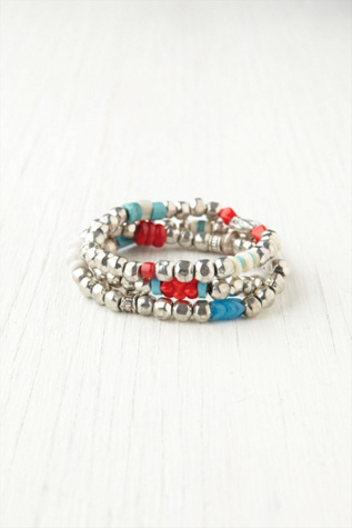 Silver with Hot Red