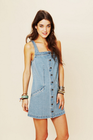 Rigid Denim Shift Dress
