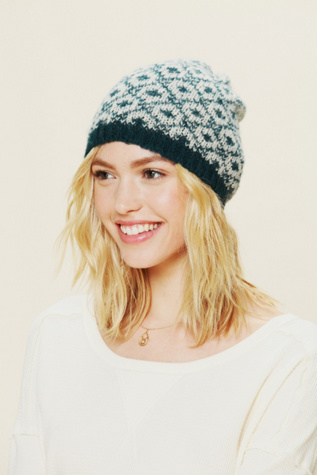 Oat / Teal Diamond