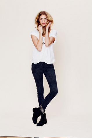 Maison Scotch Feather Camo Skinny Jeans with Side Stripe