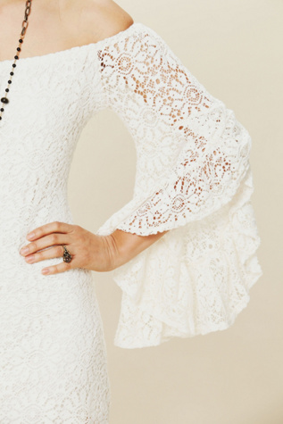 French Bardot Lace Tunic