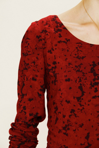 Print Dip Dye Fit and Flare Dress