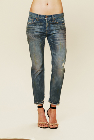 Oil Stained Boyfriend Jean