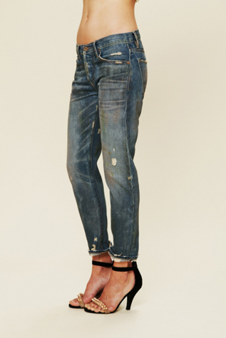 Oil Stained Boyfriend Jean