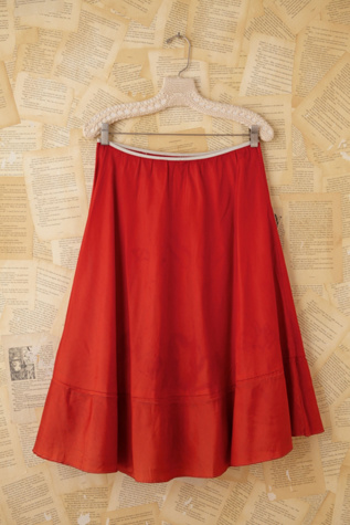 Free People Vintage Red Slip Skirt in vintage-skirts