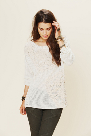 FP New Romantics Reflections in Crochet Pullover