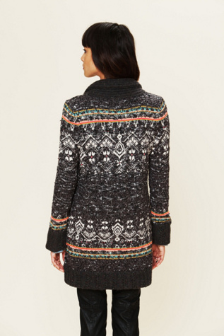 Speckled Rib Trim Cardigan