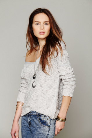 Free People Shaggy Knit Pullover