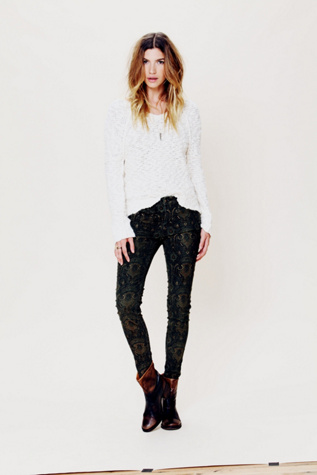 Printed Corduroy Skinny