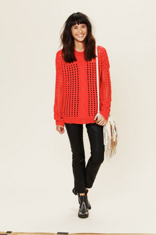 Open Stitch Cable Pullover