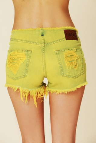 Waistless High Rise Colored Cutoffs