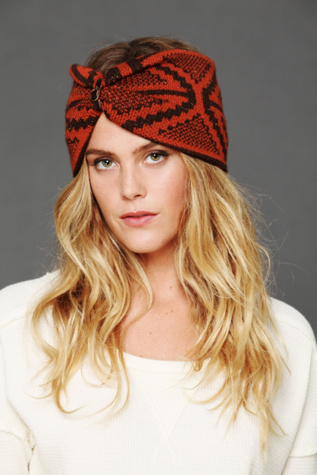 Diamond Jacquard Buckle Headwrap