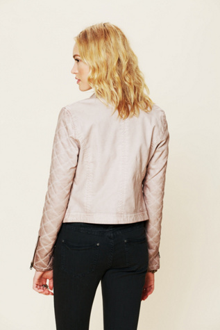 Quilted Vegan Leather Jacket