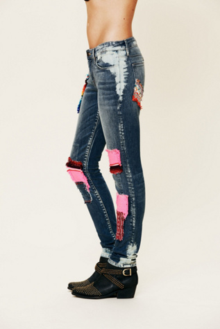 Funky Free Patched Skinny