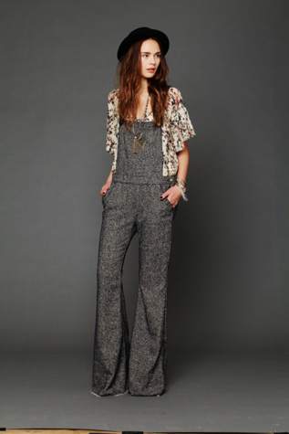 Raw Hem Flared Overall