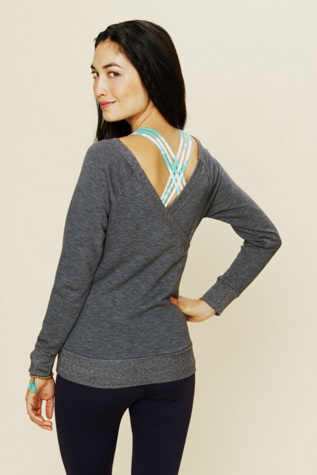 Off the Shoulder V-Back Pullover