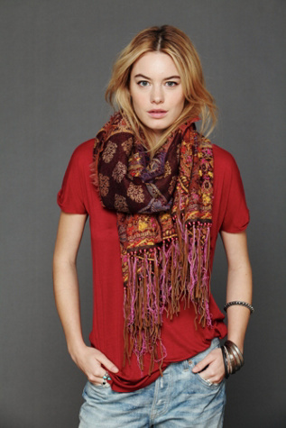 Leather Fringe Scarf