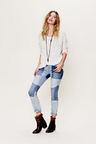 Two Toned Seamed Skinny