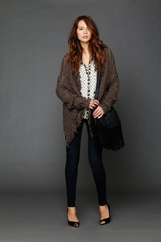 Fringed Cardigan