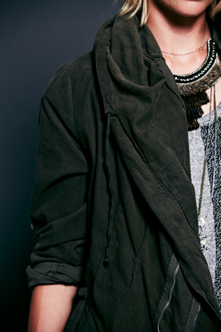 Twice Zipped Hooded Jacket