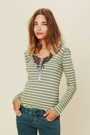 We The Free Call Back Stripe Henley