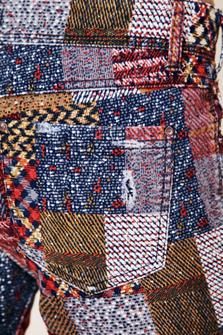 Patchwork Corduroy Flare