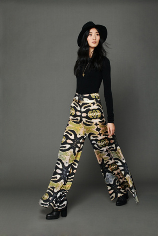 Printed Wideleg With Slit