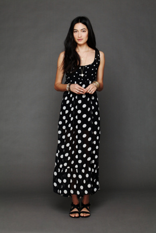 One Teaspoon  Control Yourself Polka Dot Slip in long-slip-dresses