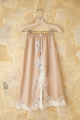 Free People Vintage Silk Slip Skirt in vintage-skirts
