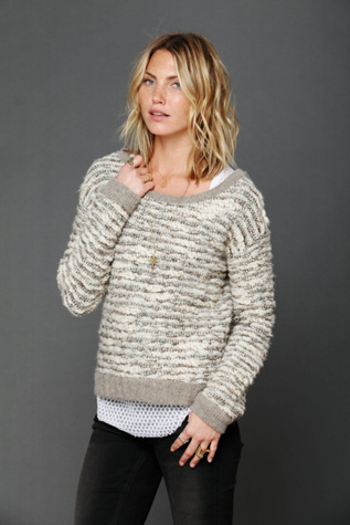 Comes in Waves Slouchy Pullover